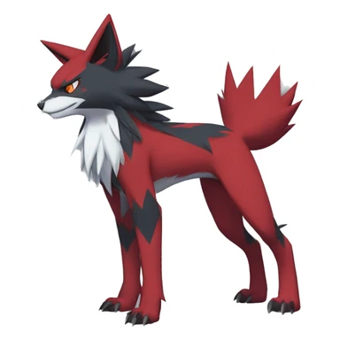 Edgy Cool Anthro Zoroark-Zangoose-Litten Punk Fakemon Full Body sticker