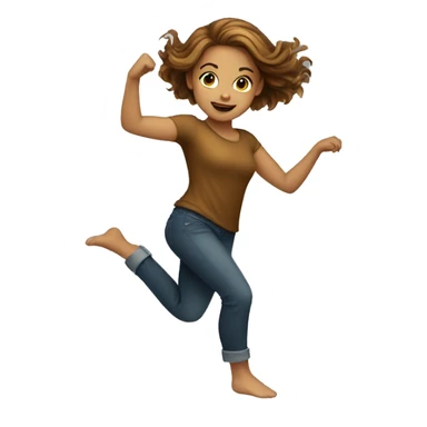 golden and brown hair girl dancing sticker