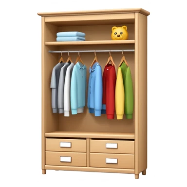 3D wardrobe shelf sticker