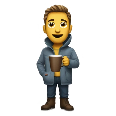 five hargreeves with a cup of coffee sticker