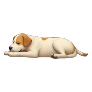 Chien qui dort sticker