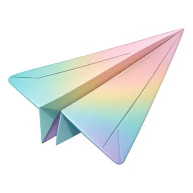 Pastel paper airplane  sticker
