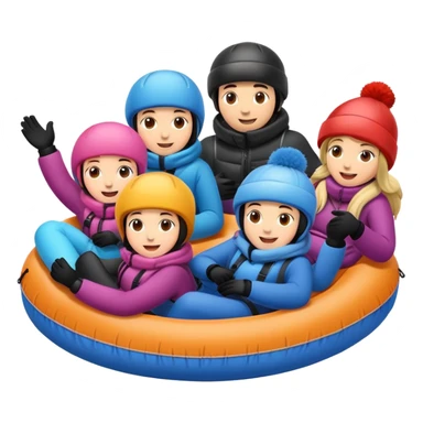 Snow tubing sticker