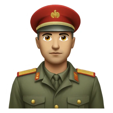 realistic ussr soldier serious with military takes sticker