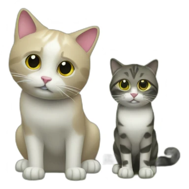 Cat and wale with plans trees sticker