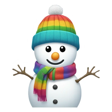 Snowman wearing a coat sticker
