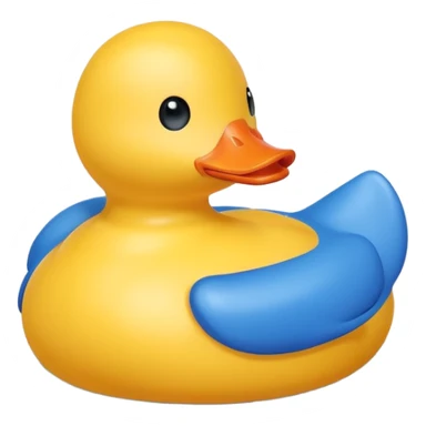 blue sky rubber duck sticker