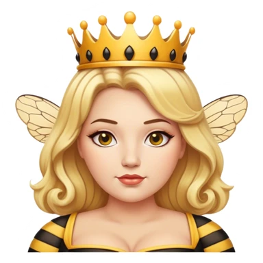 queen bee plus size women blond hair sticker