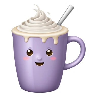 Pale purple Latte  sticker