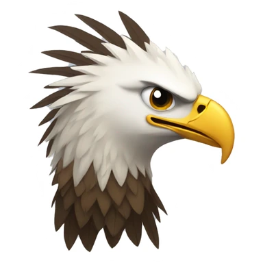 An eagle with a Mohawk  sticker