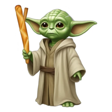 yoda avec la baguette d'harry potter sticker