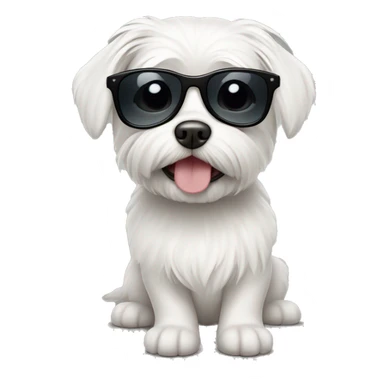 Dog Maltese wearing sunglases sticker