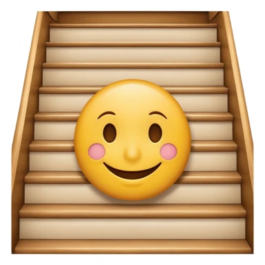smiley emoji person on stairs sticker