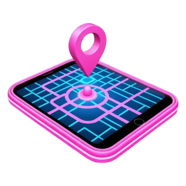 pink gps map lines sticker