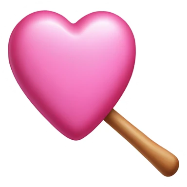 Heart candy: A round candy with a small paddle in the center sticker