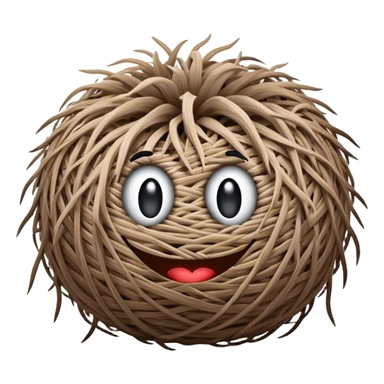 A big smiling tumbleweed from the old west sticker