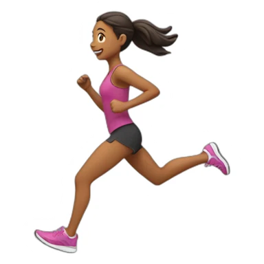 Running girl sticker