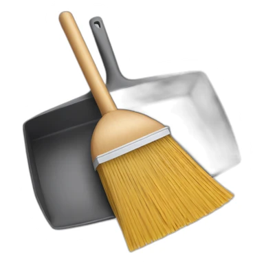 hand broom and dustpan sticker