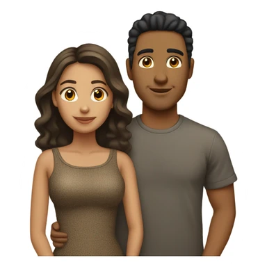 Light skinned Hispanic couple  sticker