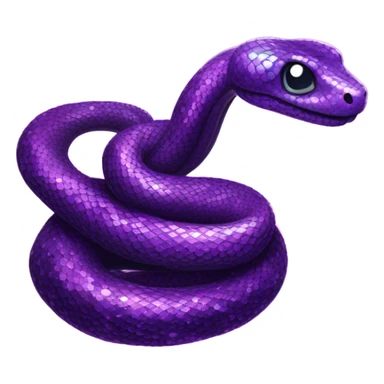 Purple glitter snake sticker