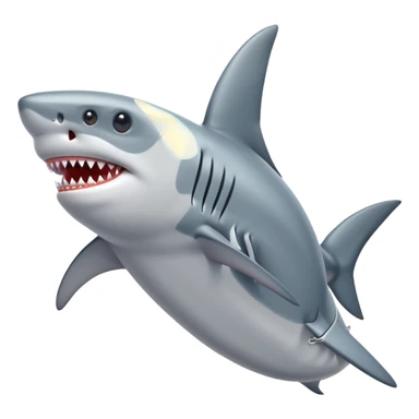 Shark wearing shoes sticker