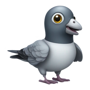 Pigeon doing scuba diving sticker