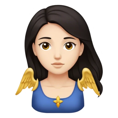 Dark hair Virgo sticker