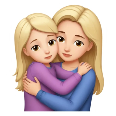 Mom hug her daughter’s  sticker