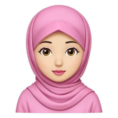 wanita hijab pink lagi cuci muka sticker