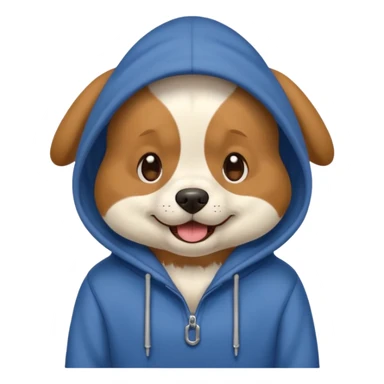 dog wearing hoodie sticker