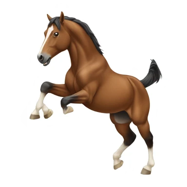 Horse kicking out with both hind legs sticker