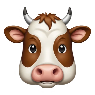 Cow face, word saying MU at the top sticker