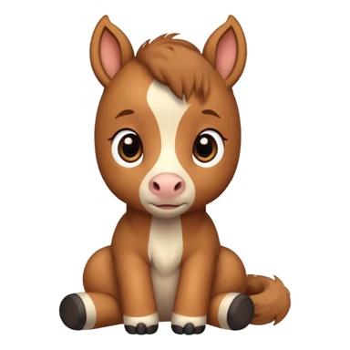 cute foal sitting big eyes sticker