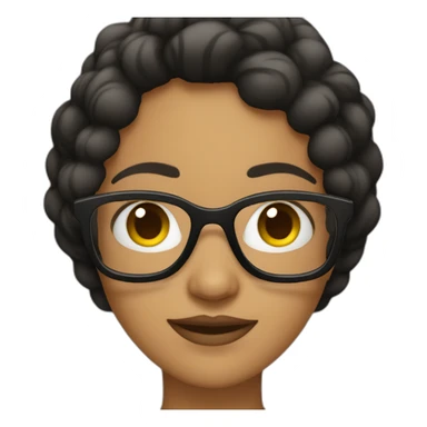 Mujer con lentes negros  sticker