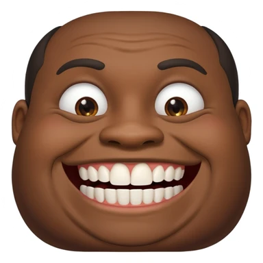 Fat black man missing half of front tooth sticker