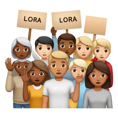 A protest against Llora  sticker