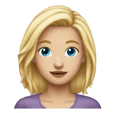 16 year old woman blonde hair blue eyes  sticker