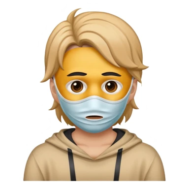 sad under the mask sticker