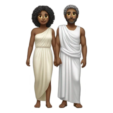 greek god female lesbian white couple sticker