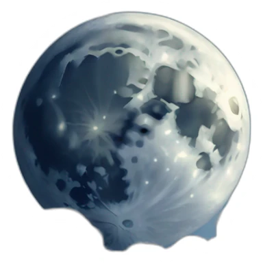 moon with clouds sticker