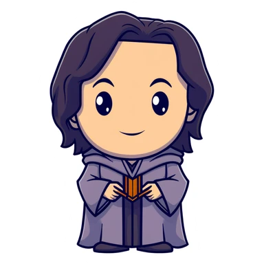 Serious Severus Snape in wizarding robes sticker