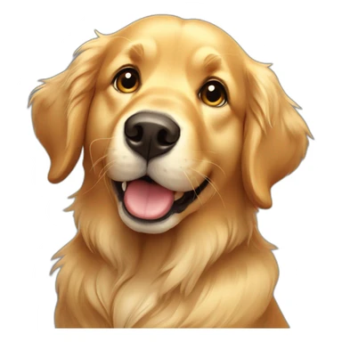golden retriever asking for belly rubs  sticker