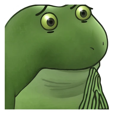 Emoji facing sideways looking with one eye like a side eye sticker