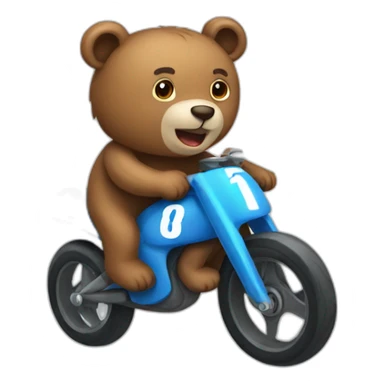 racer bear sticker