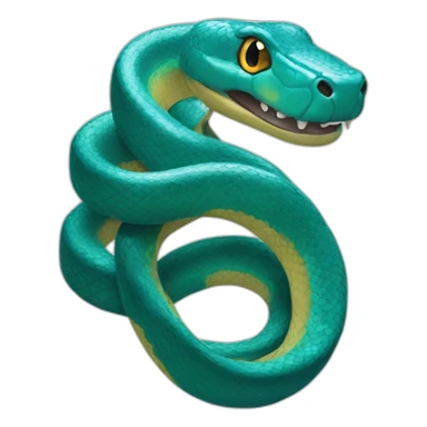 Blue anaconda snake sticker