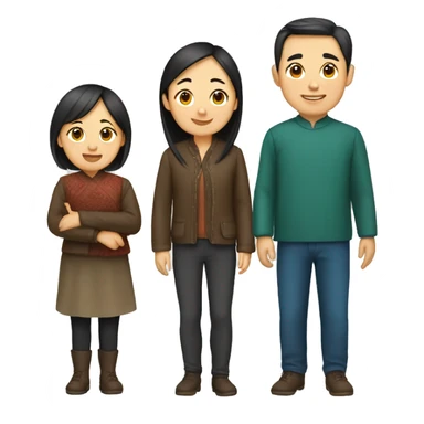 Kazakh family sticker