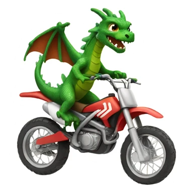 Dragon riding dirt bike sticker