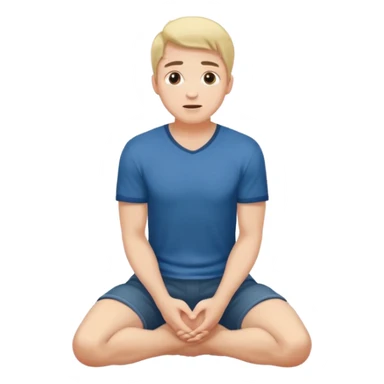 Submissive man on knees sticker