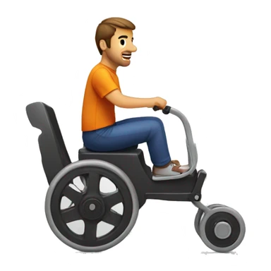 corriendo en silla de rueda sticker