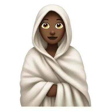 A white girl in a blanket sticker